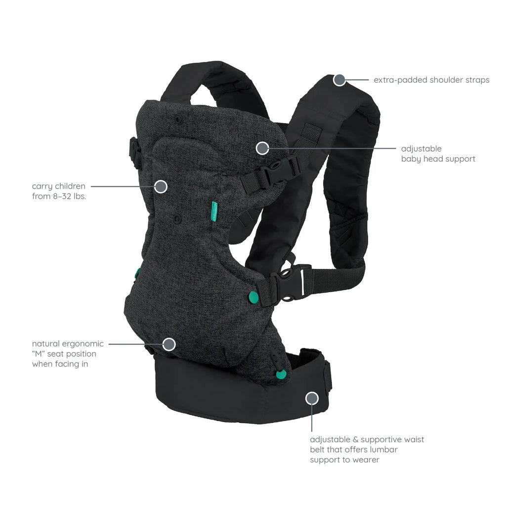 Black 4-in-1 Convertible Baby Carrier X9016