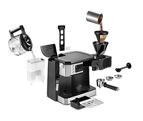 10-Cup Coffee Maker & Espresso Machine with Milk Frother B34052