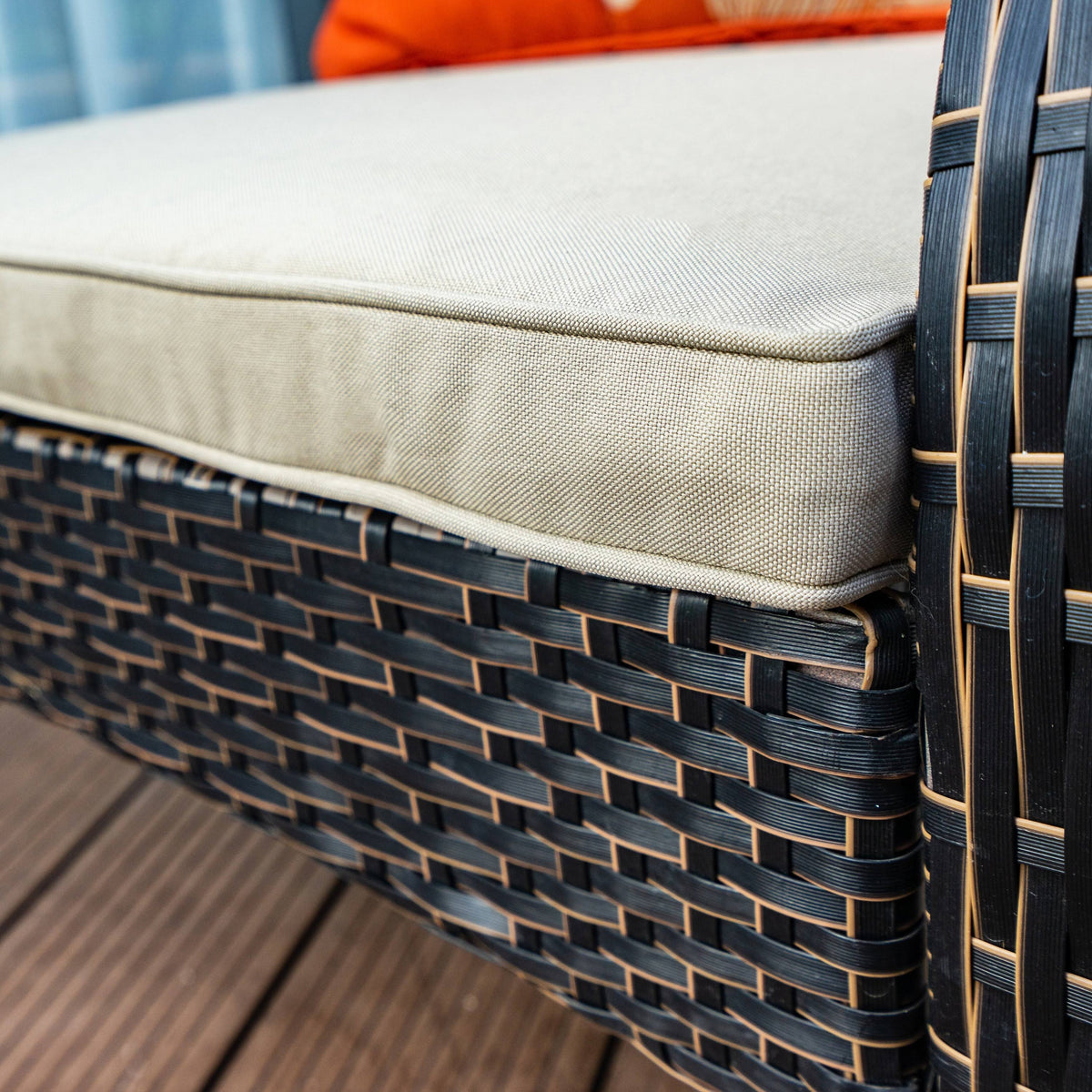 Brown Wicker Armchair N26688