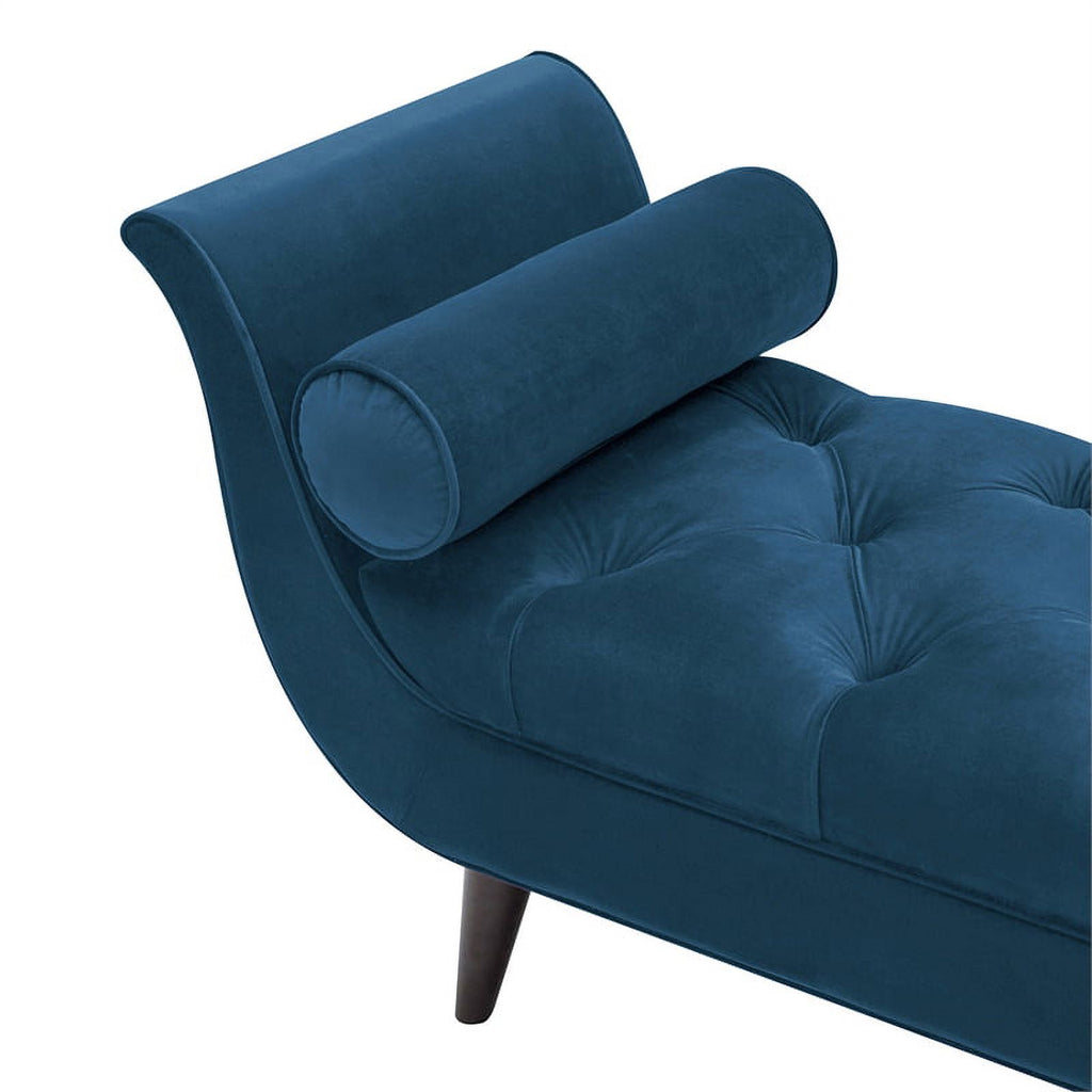 Teal Velvet Tufted Entryway Bench M73411
