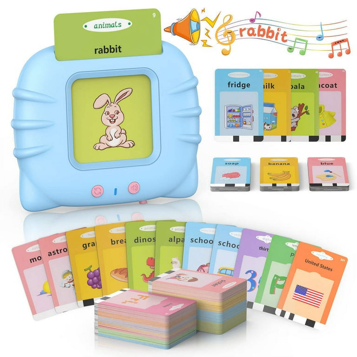 112 Pcs 224 Words Educational Flash Cards (Blue) M273