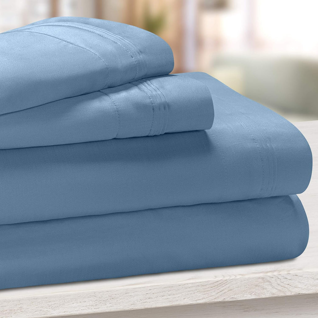 Teal 4-Piece Deep Pocket Sheet Set W36553