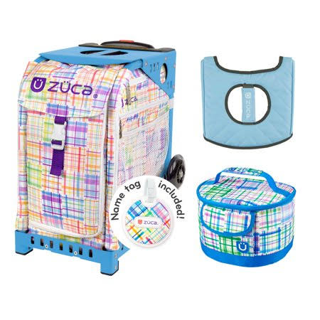 Blue Patchwork Sport Bag with Seat Cover and Lunchbox Z86744