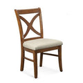 Cross Back Side Chair Black and White Stripe D915477