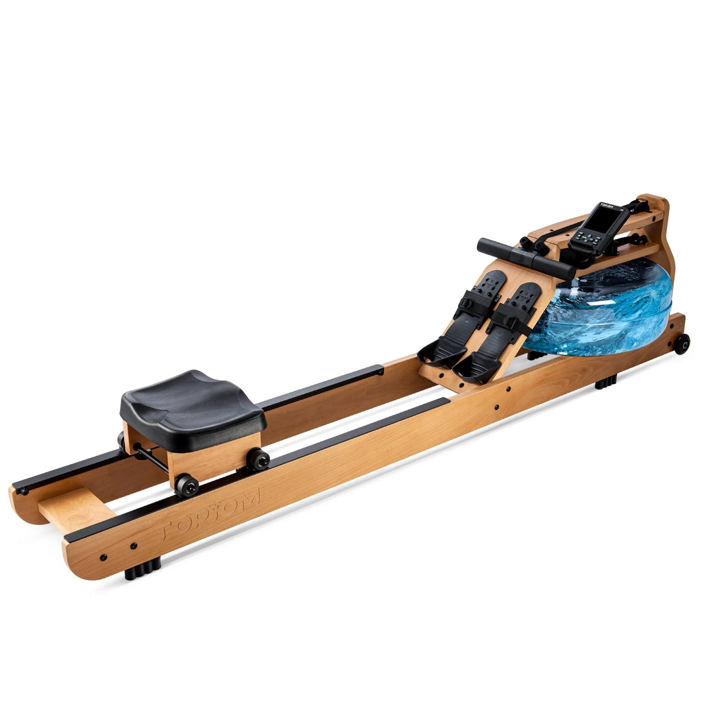 Water Rowing Machine with Performance Monitor Bluetooth 400 lbs Max Load P586
