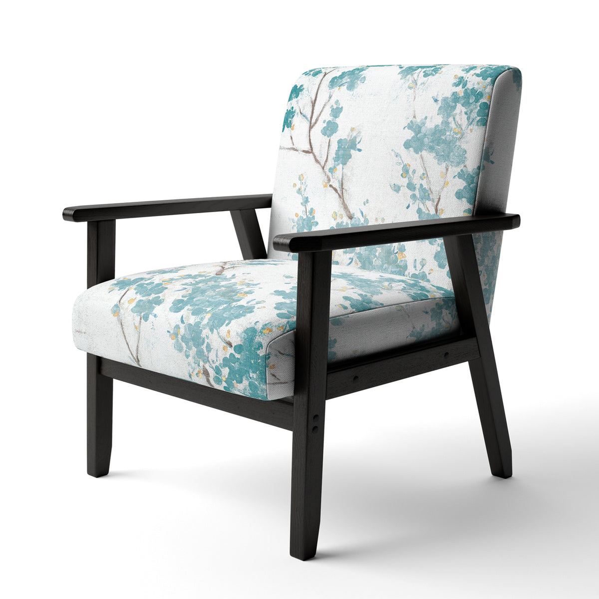 Teal Upholstered Traditional Accent Chair B86139