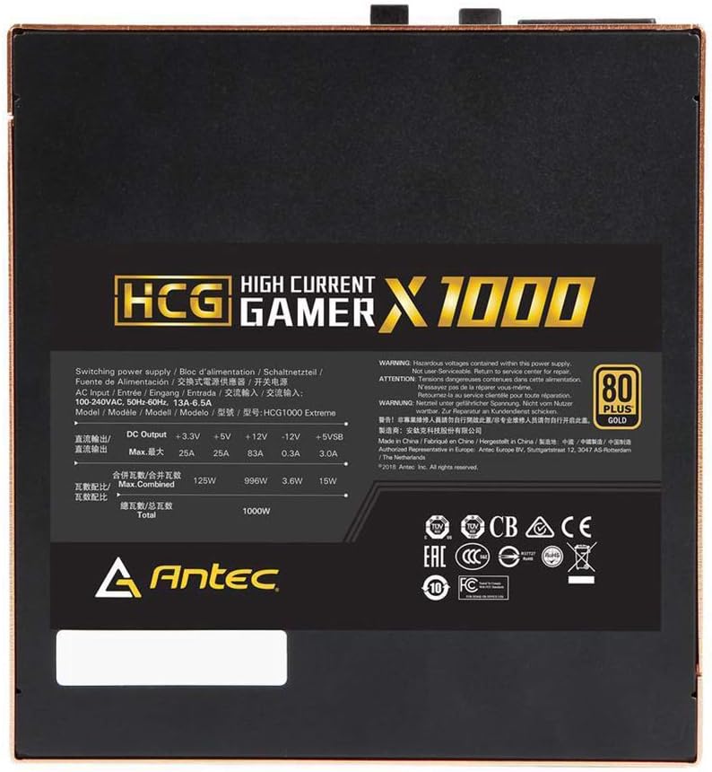 1000 Watts 80 Plus Gold Full Modular ATX12V 2.4 Power Supply P215807