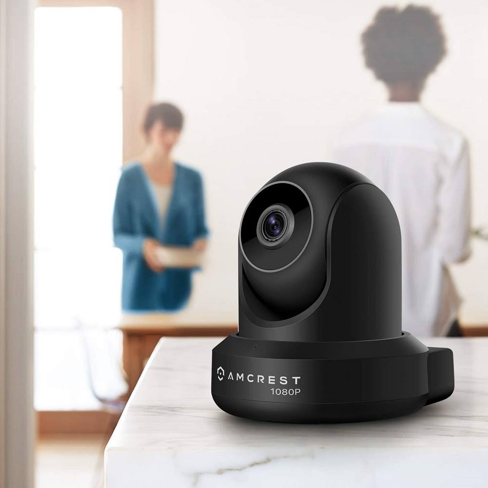1080p WiFi Indoor Pan/Tilt Security IP Camera Black W49271