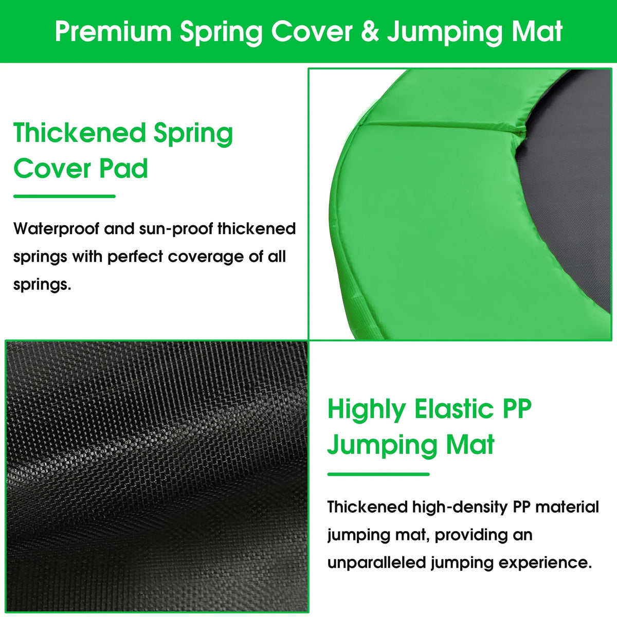 12FT 14FT Trampoline with Enclosure, Basketball Hoop, Light, Sprinkler, Socks, Wind Stakes O445
