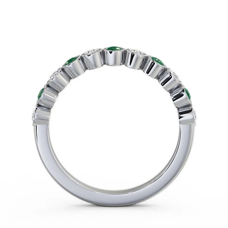14K White Gold Diamond Eternity Band J4924
