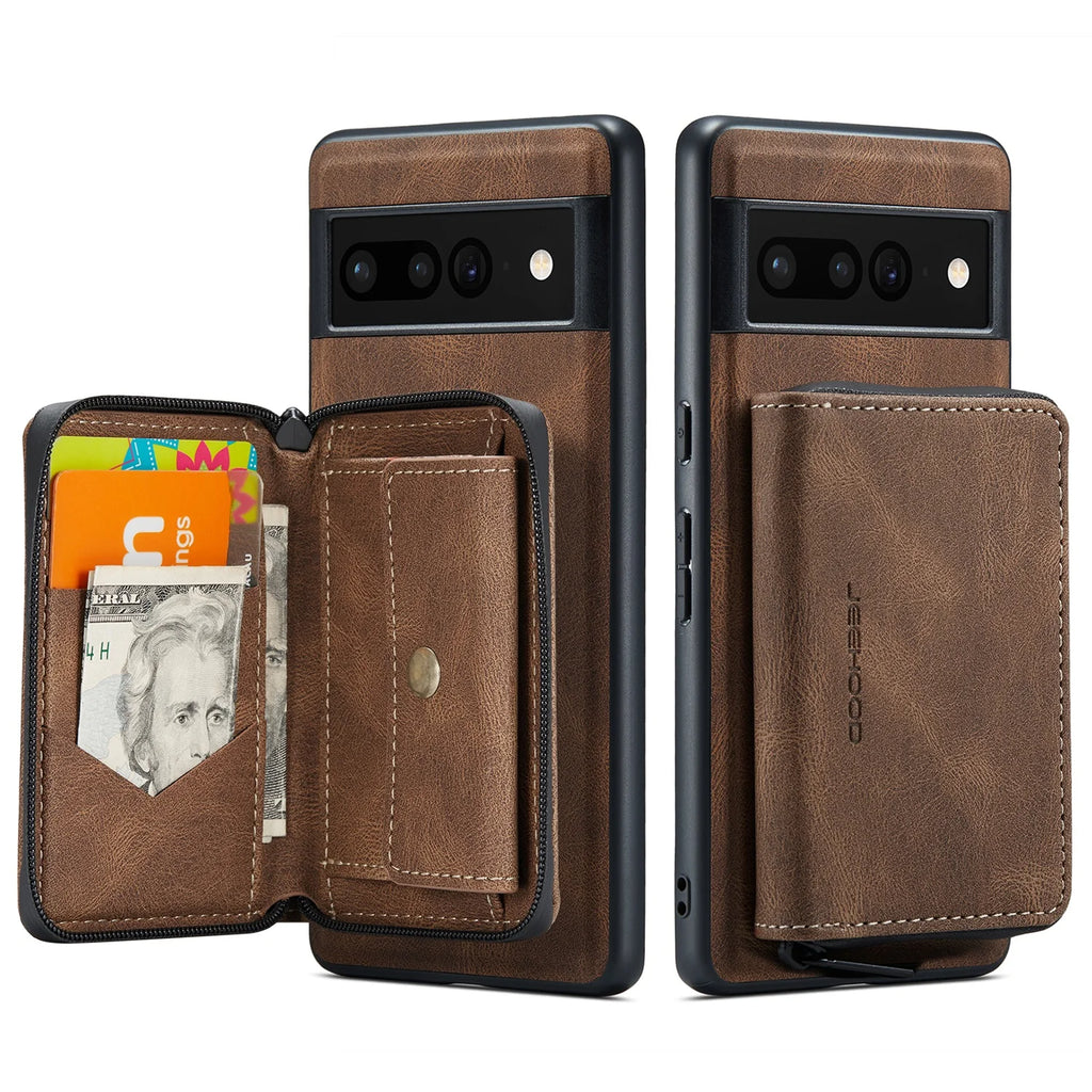 Brown Wallet Case for Google Pixel Fold 5G with Screen Protector J909621