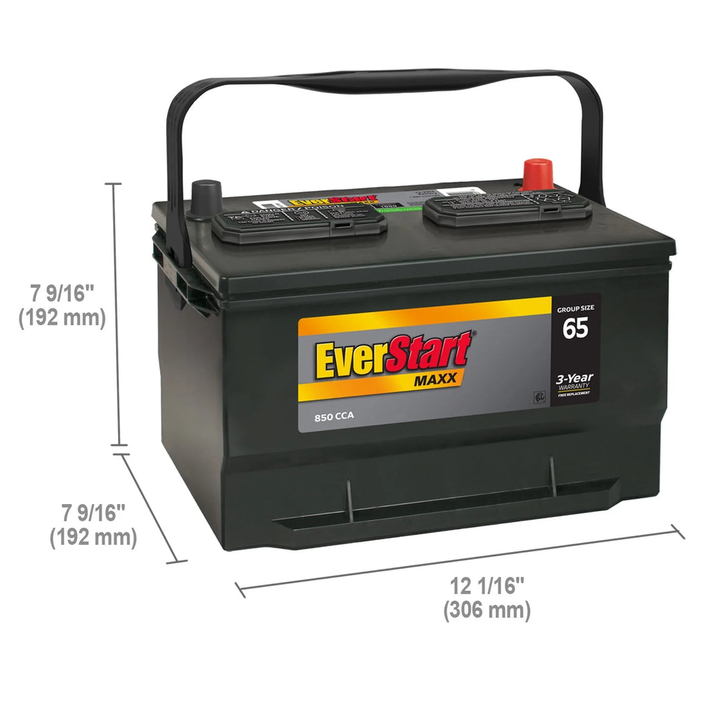 Lead Acid Automotive Battery Group Size 65 12 Volt 850 CCA E80309