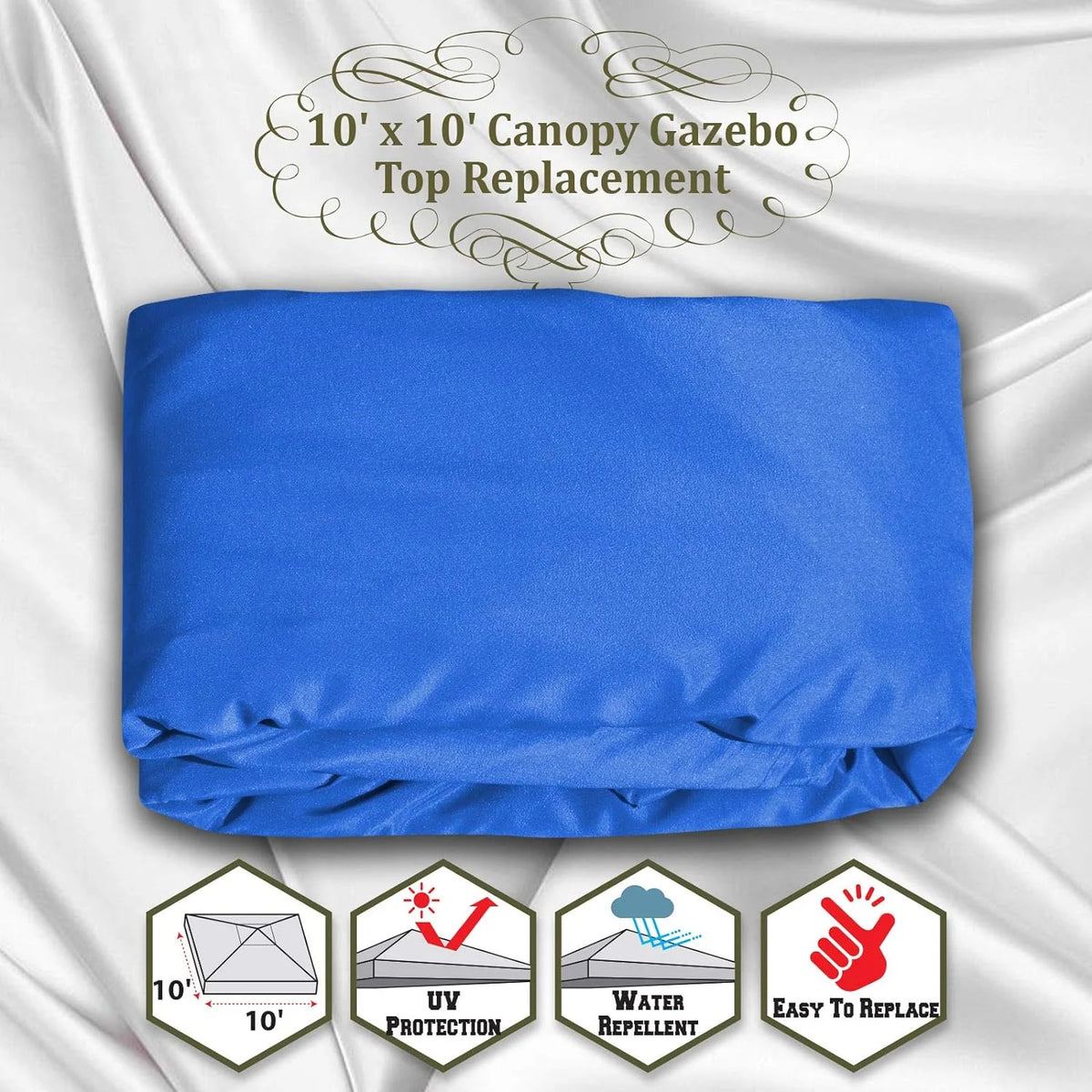 10'X10' Single Tier Blue Gazebo Canopy Top G4448