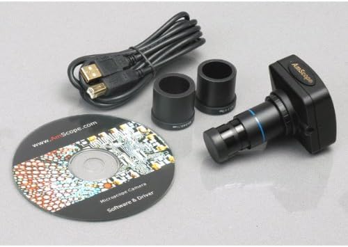 Digital Trinocular Compound Microscope, 40X-2500X Magnification, Infinity Objectives, 1.3MP Camera M319688
