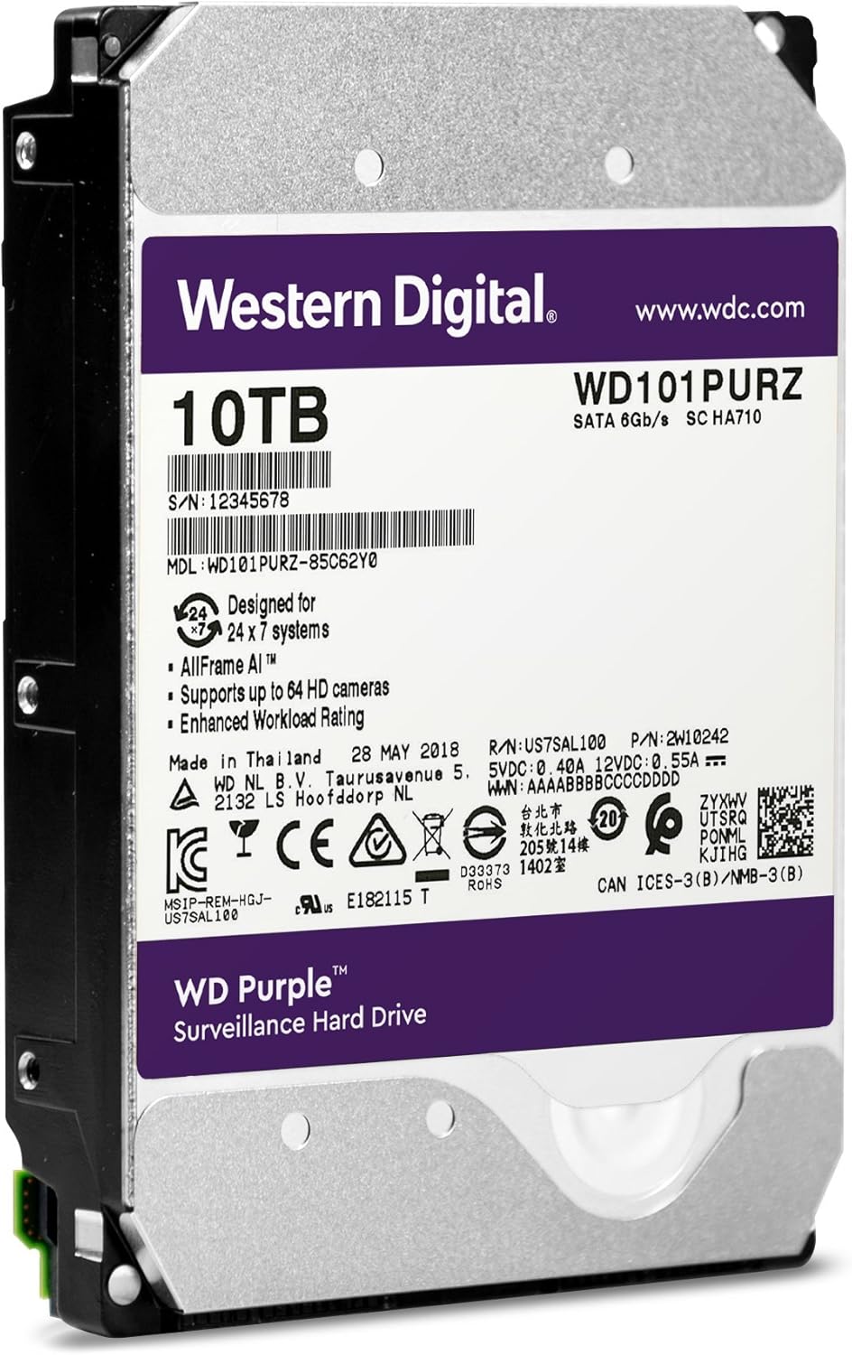 10TB Surveillance Internal Hard Drive V82695