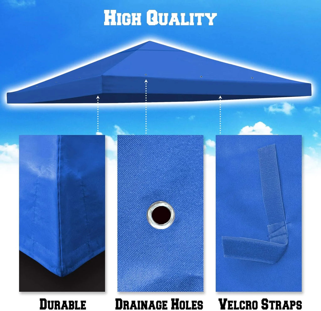 10'X10' Single Tier Blue Gazebo Canopy Top G4448