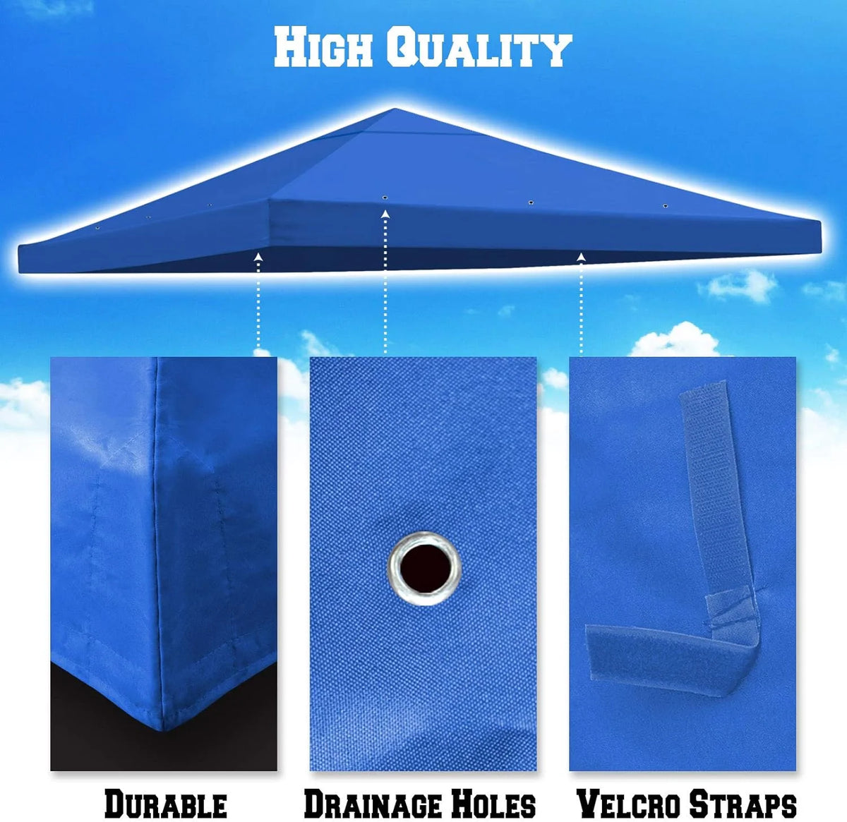 10'X10' Single Tier Blue Gazebo Canopy Top G4448