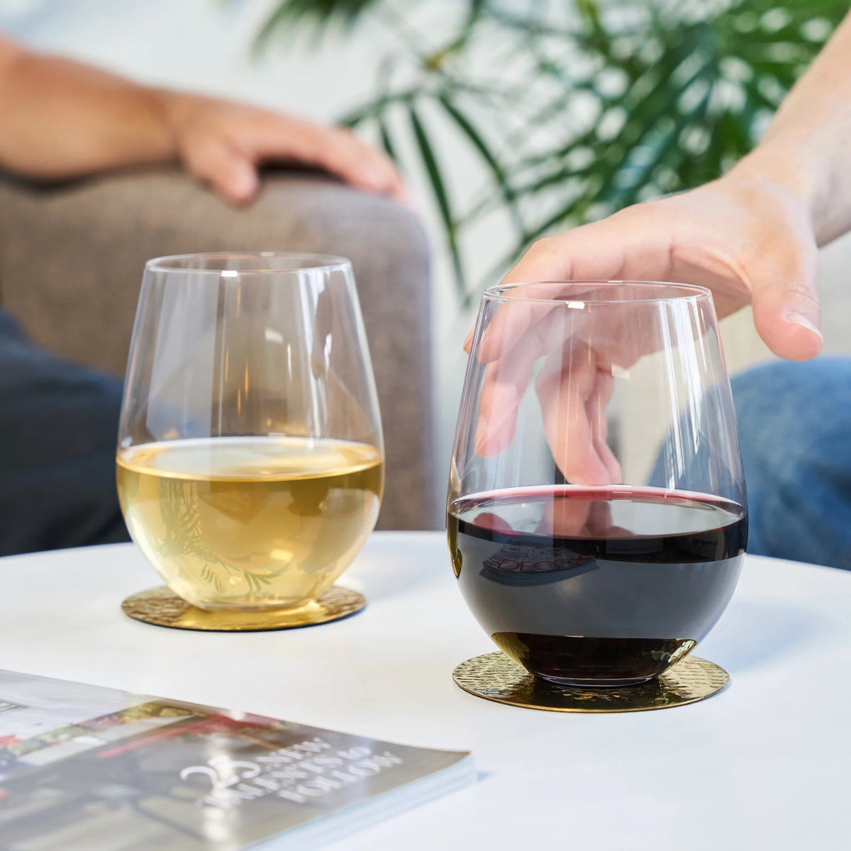 Stemless Crystal Wine Glasses X7362
