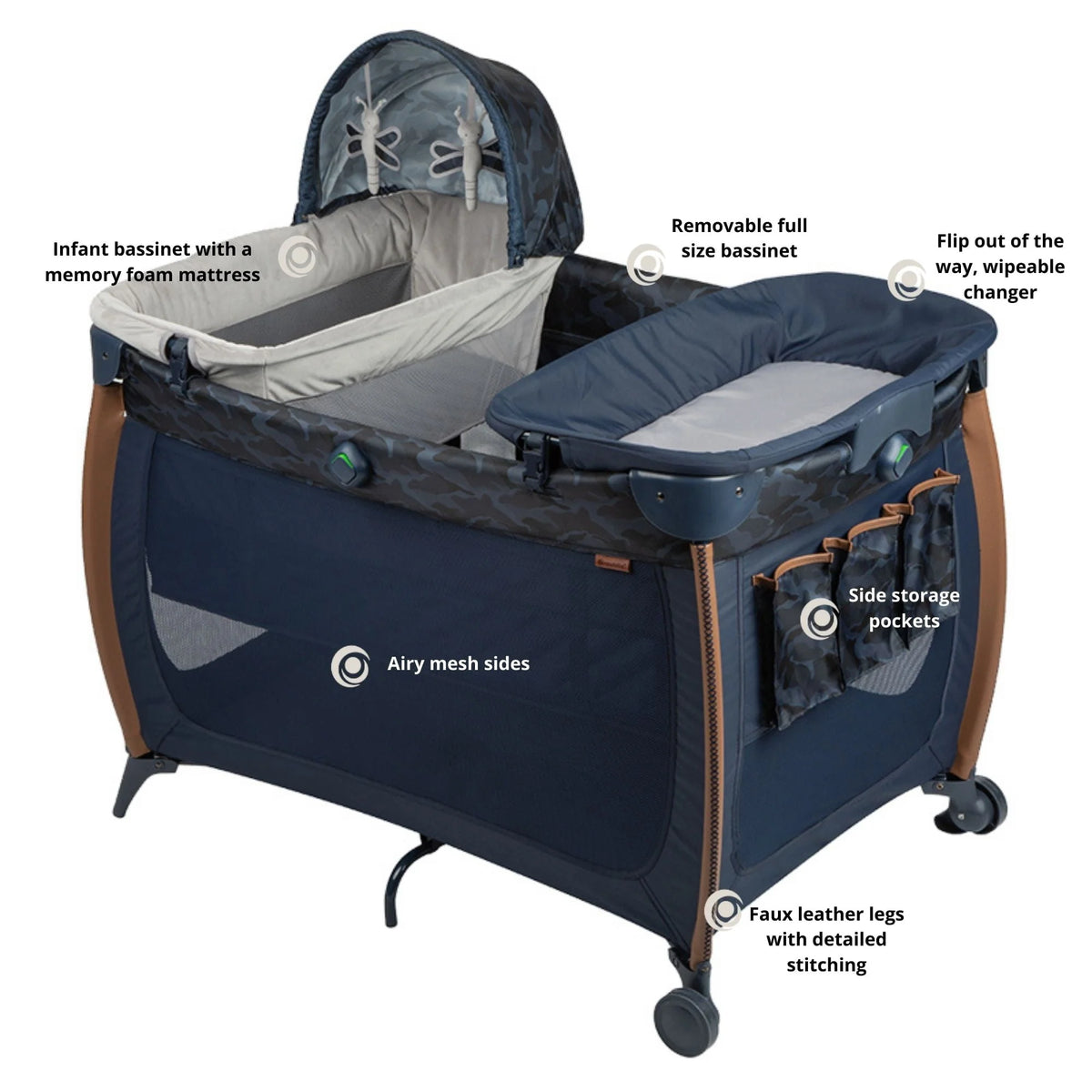 Baby Play Yard with Bassinet and Changer F492024