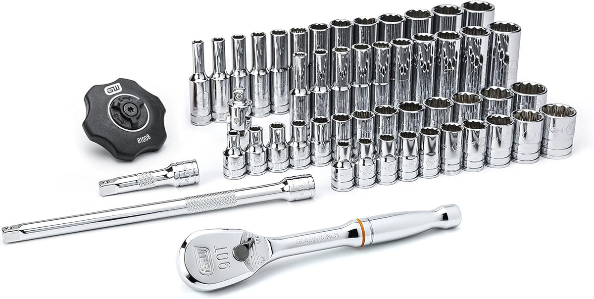 51 Pc 1/4" Drive Standard & Deep SAE/Metric Mechanics Tool Set L5805