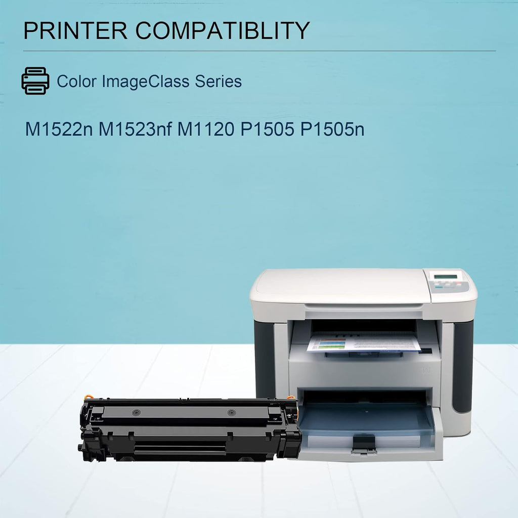 1 Pack Black Toner Cartridge for M1522n M1523nf M1120 MFP P1505 P1505n Printer R1086