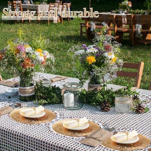 100 Set Gold 15 Inch Round Placemats and Napkin Rings Q833