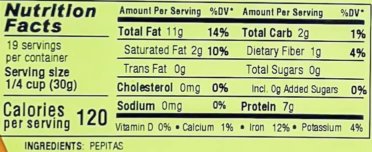 Pumpkin Seeds Shelled Pepitas Raw 20 Oz. Pack of 2 S9333