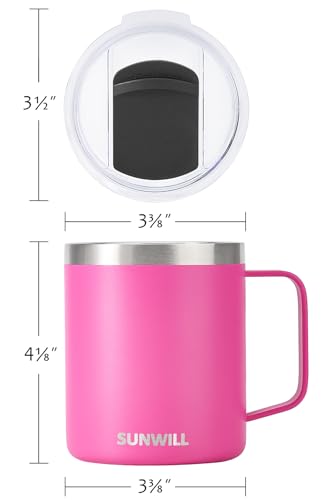 14 oz Vacuum Insulated Stainless Steel Coffee Mug with Lid U319