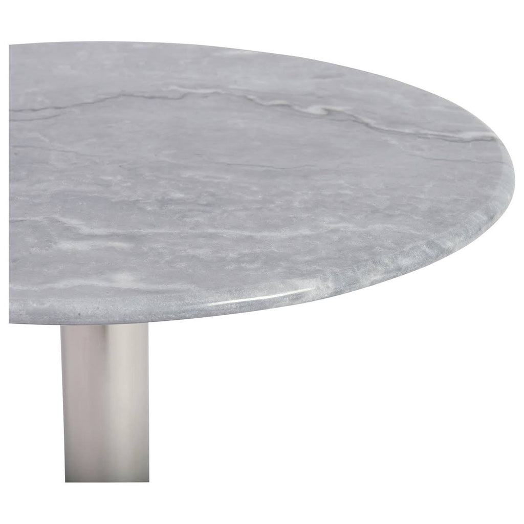 White Marble Brushed Stainless Steel Side Table P5732