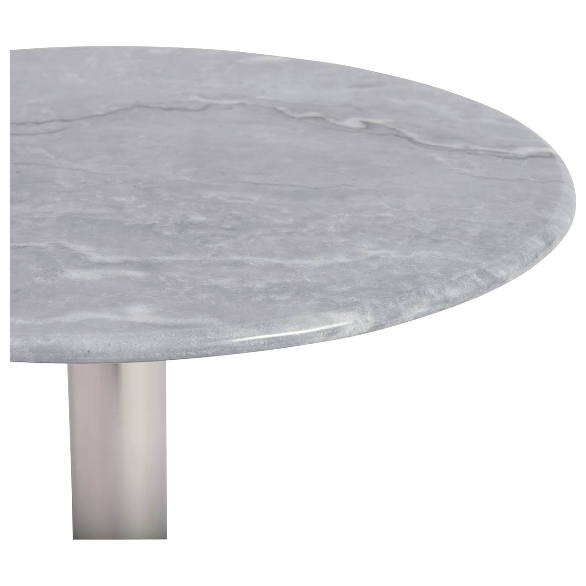 White Marble Brushed Stainless Steel Side Table P5732