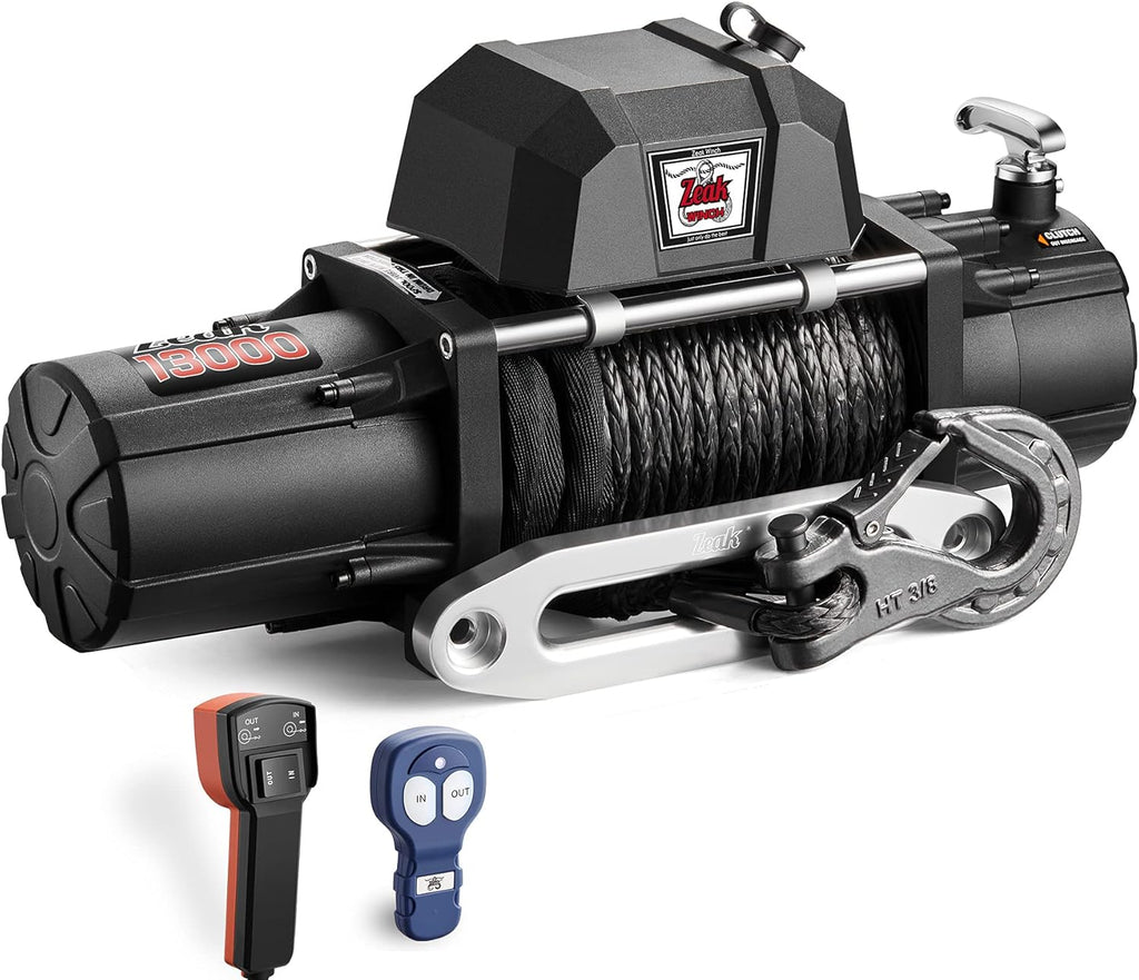 13000 lb. Electric Winch 12V Waterproof Synthetic Rope T28772