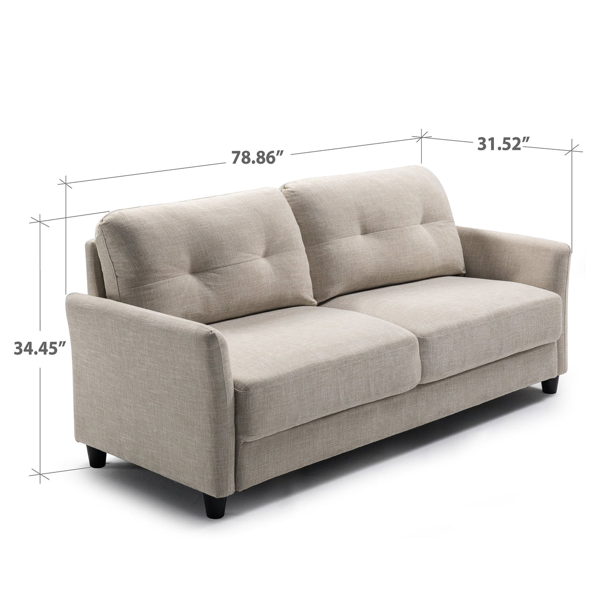 Beige Fabric Sofa U774
