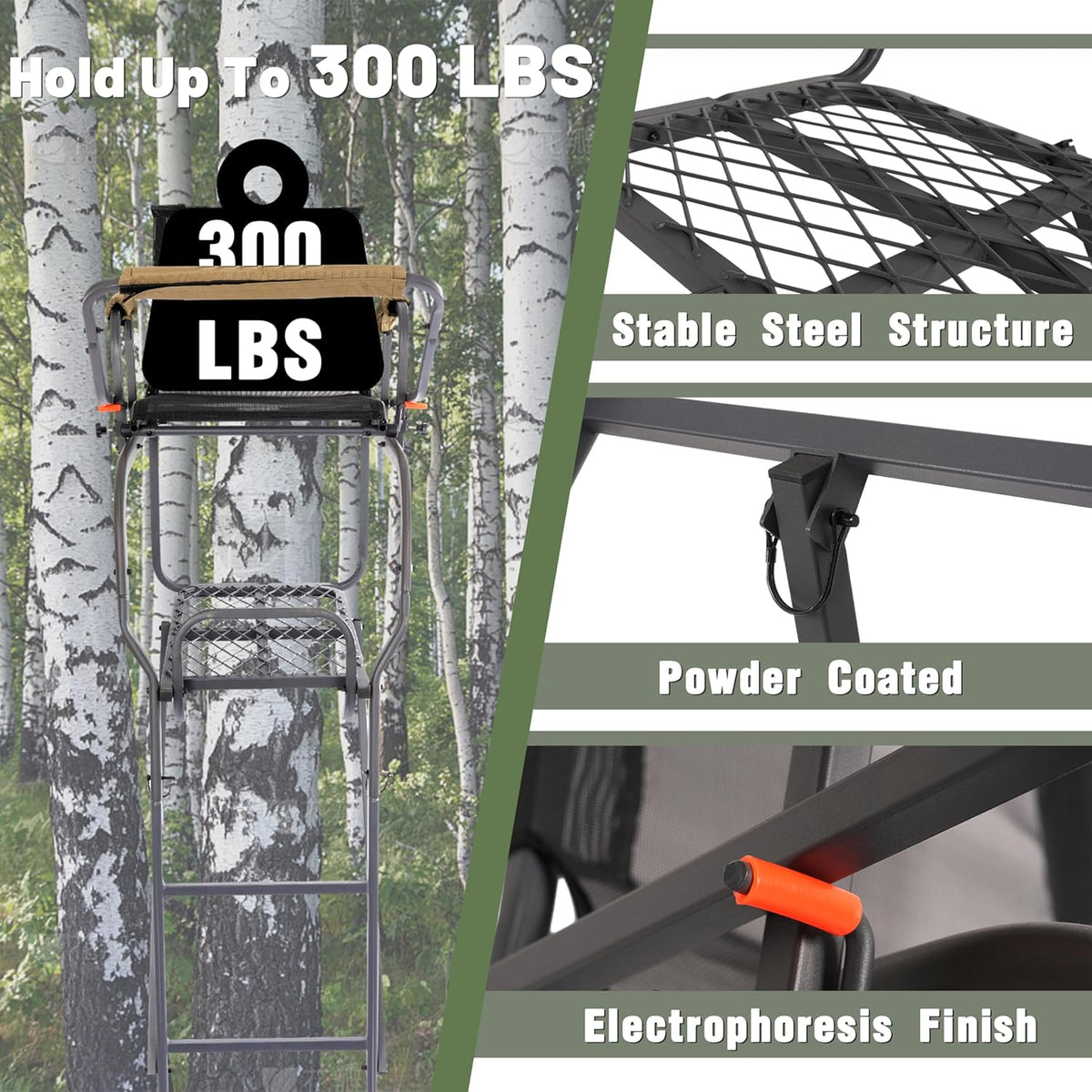 15.5' Steel Ladder Tree Stand N7397