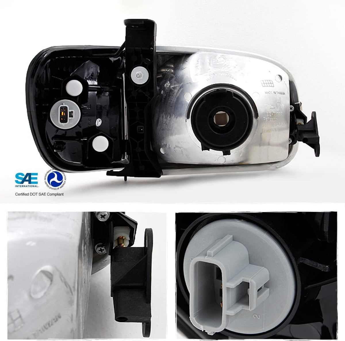 Black Smoke Headlights with Corner Light Pair O9740
