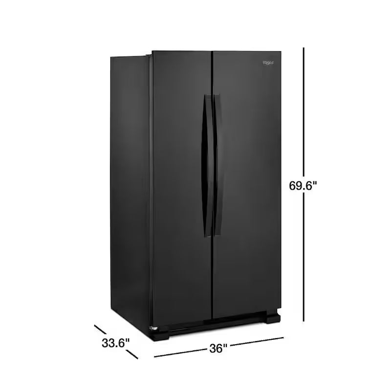 Black 25 cu. ft. Side by Side Refrigerator I1008
