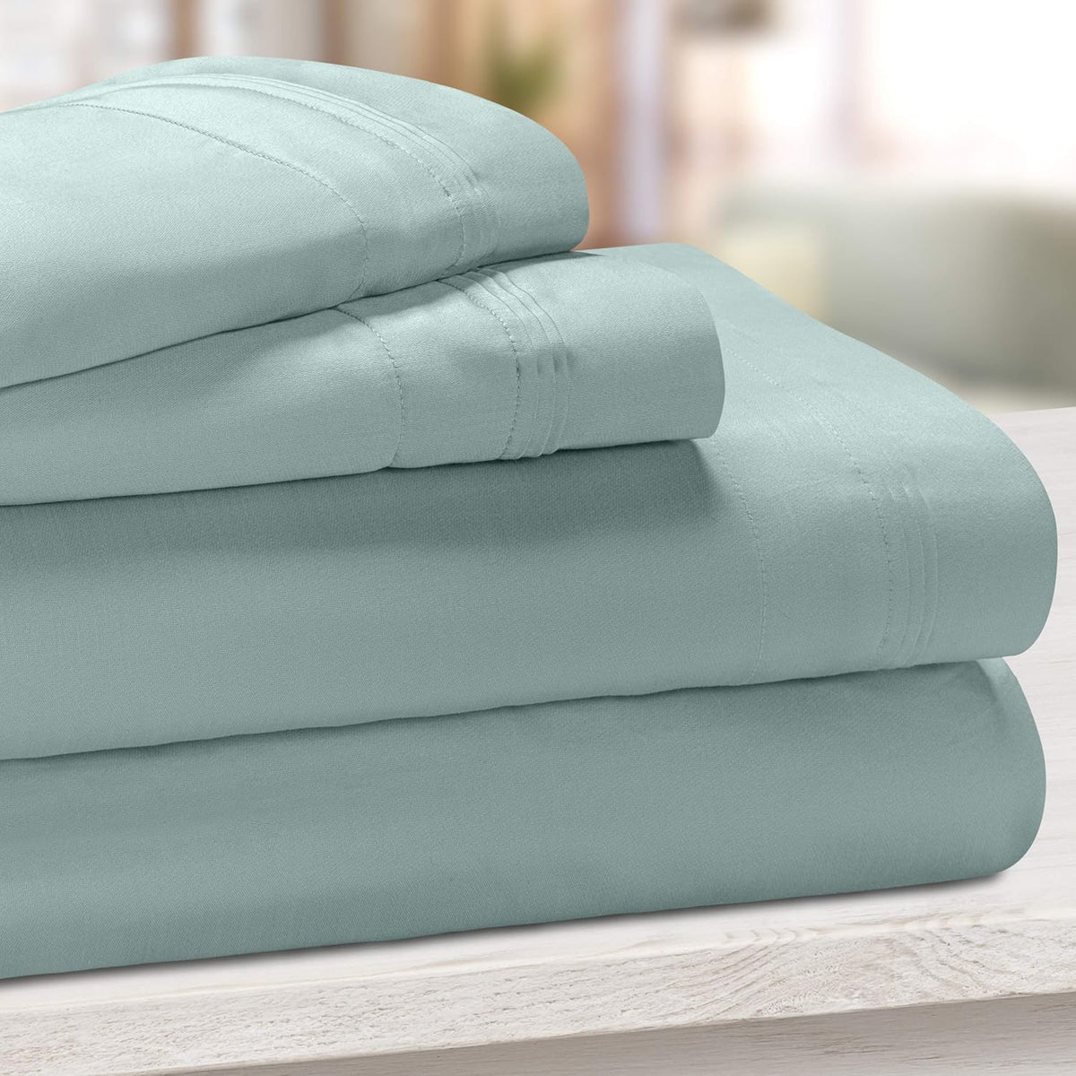 Teal 4-Piece Deep Pocket Sheet Set W36553