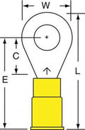 Nylon Insulated Ring Tongue Terminal S726