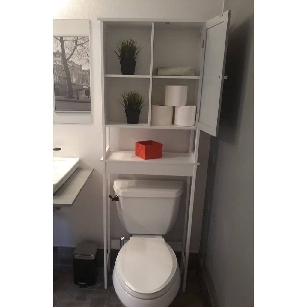Lacquered White Over The Toilet Cabinet M912