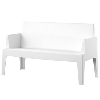 White Plastic Garden Bench P205184