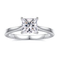 1.5ct Moissanite Solitaire Engagement Ring 925 Sterling Silver Princess Cut F6562