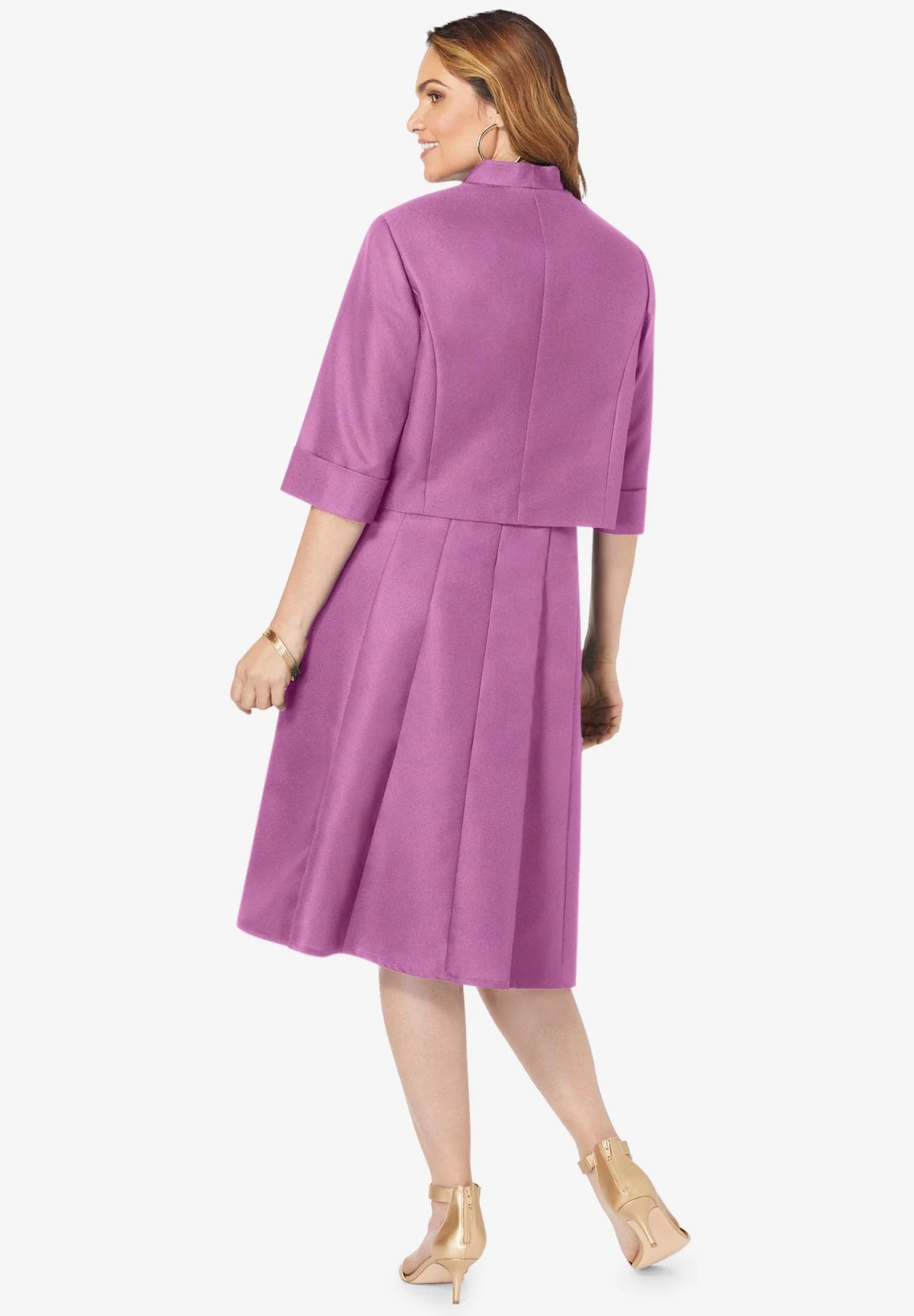 Plus Size Petite Fit-And-Flare Jacket Dress G695