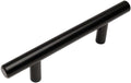 25 Pack Flat Black Cabinet Hardware Bar Handle Pull, 3 Inch Hole Centers P59565
