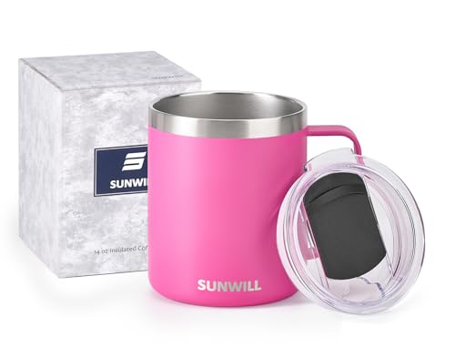 14 oz Vacuum Insulated Stainless Steel Coffee Mug with Lid U319
