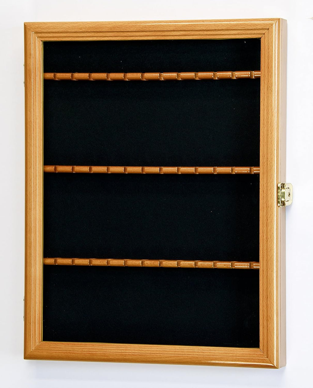 Spoon Display Case Wall Rack Cabinet Holder Box Oak Finish G5105