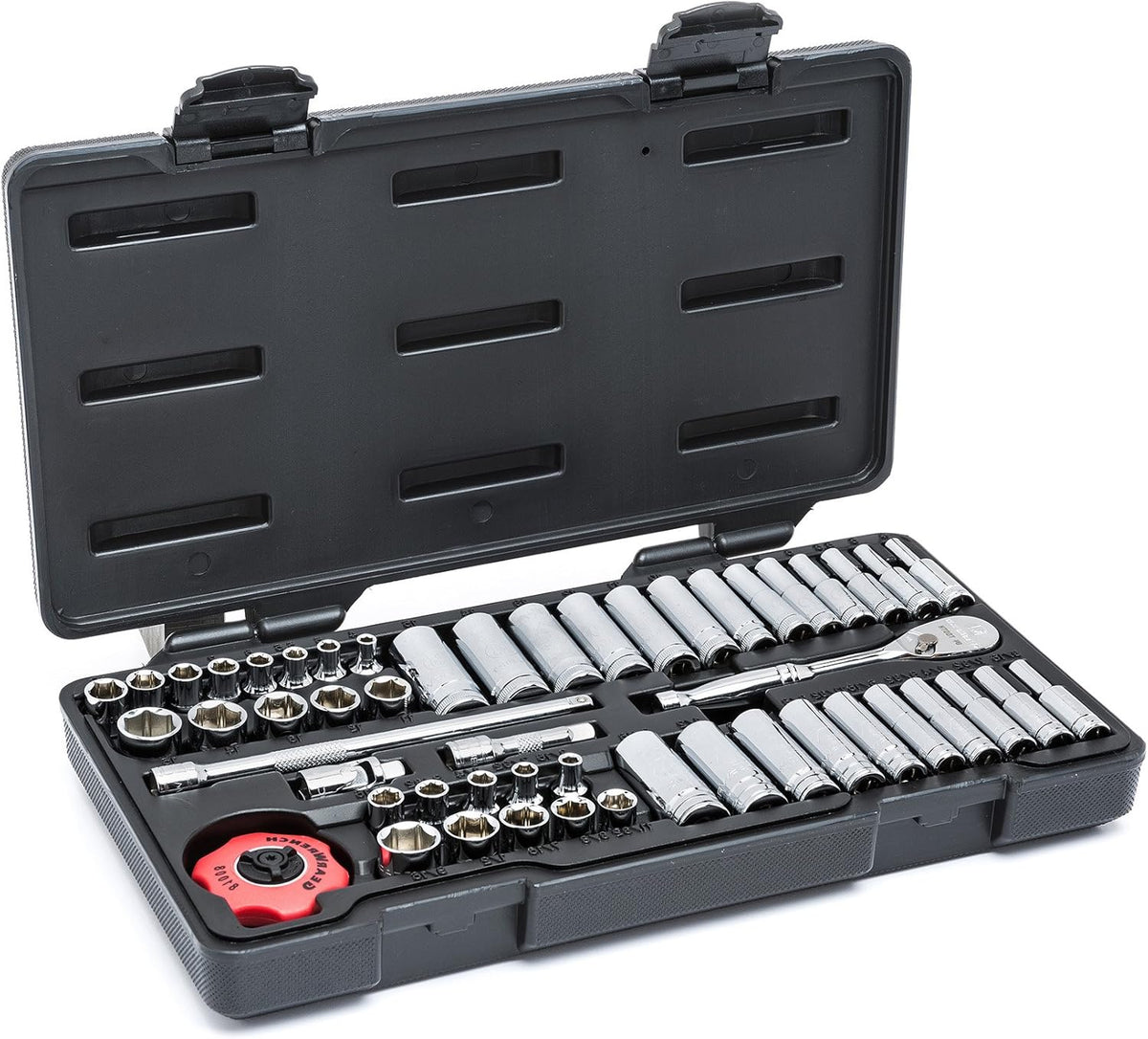 51 Pc 1/4" Drive Standard & Deep SAE/Metric Mechanics Tool Set L5805