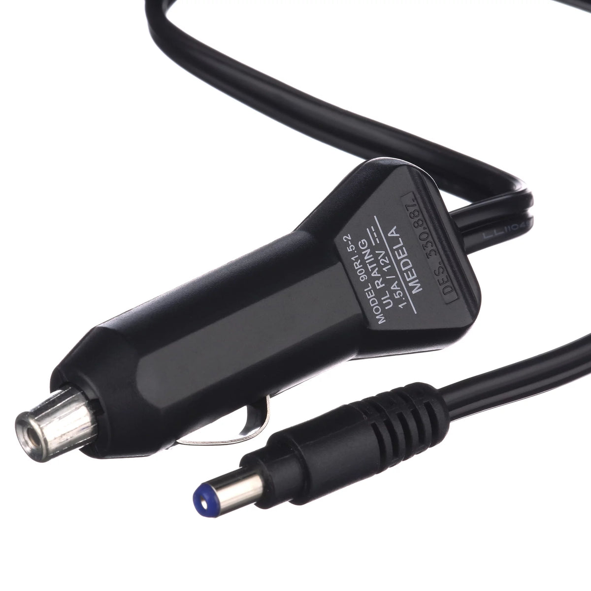 Breast Pump Vehicle Power Adapter, 12 Volt, Black, 8ft Cord O735