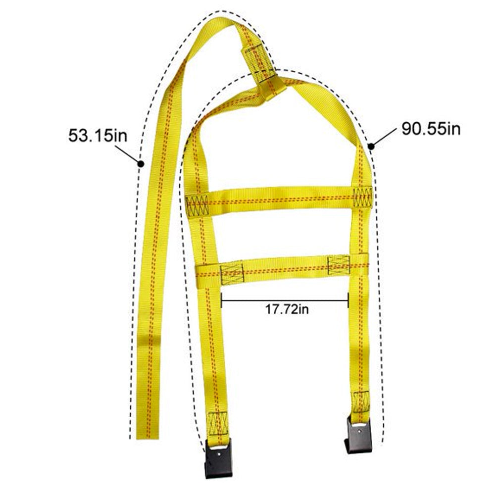 2 Pcs Car Tow Strap Dolly Basket with Flat Hooks 17"-21" Wheel Straps Auto Tire Dolly Wheel Net R9387