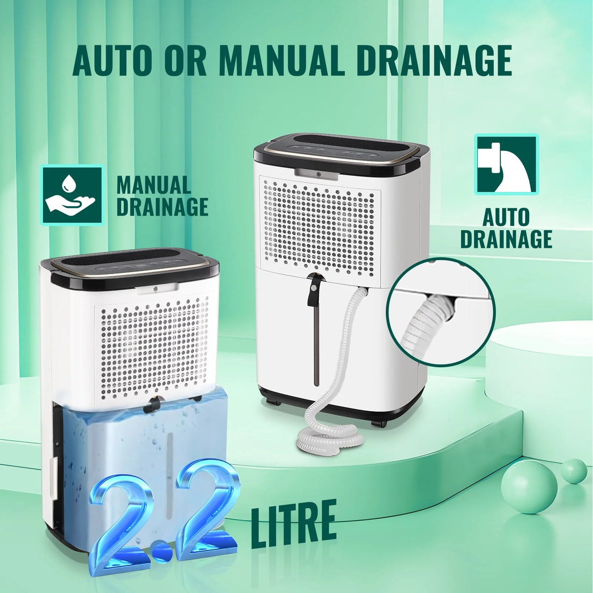 30 Pints Portable Dehumidifier with Auto & Manual Drainage Z20862