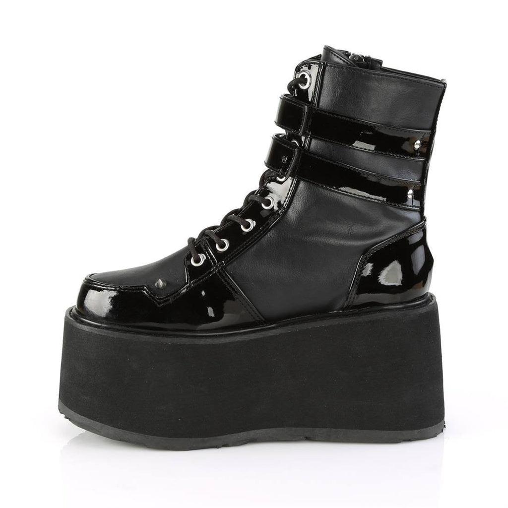 White Vegan Leather-Clear Hologram PVC Boots W1564