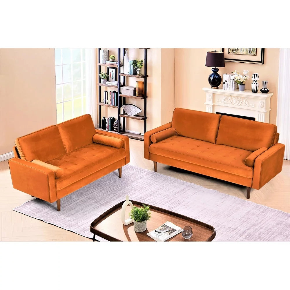 Velvet Sofa Loveseat O75884